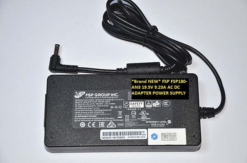 *Brand NEW* 19.5V 9.23A FSP FSP180-AN3 AC DC ADAPTER POWER SUPPLY - Click Image to Close